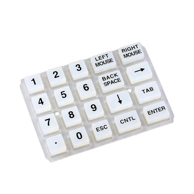 Silicone Rubber Keypad, Waterproof Sealed Durable Membrane Switch for Control Panel, Medical Device, Industrial Equipment.