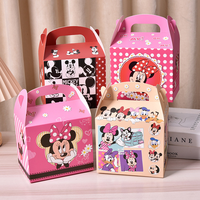 Boîte d'emballage pliable pour bonbons et biscuits, motif Mickey Mouse, idéale pour les fêtes d'anniversaire, vente en gros