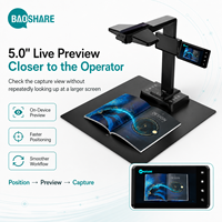 BAOSHARE GP-1800AF Scanner de documents A3 28MP avec OCR, écran LCD 5 pouces, lecture de cartes TF, numérisation autonome pour sortie USB – En stock