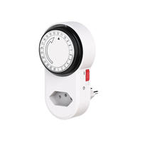 Minuteur mécanique brésilien 3 broches 10A 127V 220V 60HZ avec 48 programmes de commutation quotidiens, adaptateur de minuterie automatique intérieur IP20