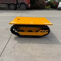 Chariot de manutention électrique silencieux télécommandé à châssis plat pour espaces étroits en entrepôt