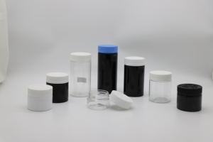 Frasco de crema de plástico PET verde claro de boca ancha de flores secas 40DR respetuoso con el medio ambiente con tapa resistente a los niños y embalaje sostenible - Product Image 4