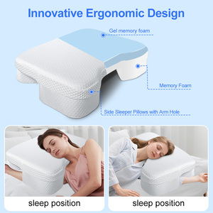 <span class=keywords><strong>Almohada</strong></span> Ergonómica de Espuma Viscoelástica <span class=keywords><strong>con</strong></span> Orificio <span class=keywords><strong>para</strong></span> el <span class=keywords><strong>Brazo</strong></span>, Diseño en Forma de L <span class=keywords><strong>para</strong></span> Dormir de Lado, Alivio del Dolor de Cuello, <span class=keywords><strong>Almohada</strong></span> Cervical Transpirable - Product Image 5
