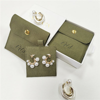 Boîte à bijoux BSCI avec pochette en microfibre suédée et carte pour boucles d'oreilles, emballage personnalisé avec logo, pochette enveloppe pour bijoux