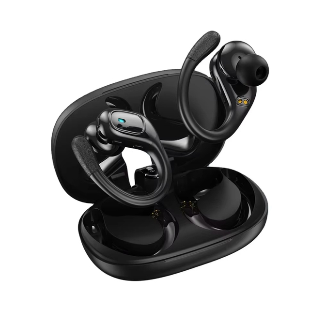 ANC ENC TWS Hang-ear Bluetooth 5.4 Wireless Earbuds 10mm Dynamic Driver IPX5 Waterproof Sport Headphones Digital Power Display
