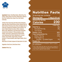 Nouilles instantanées végétaliennes séchées 65g, protéines végétales, Tonkotsu, huile d'ail noir, faibles en glucides, Keto, non frites, pour les sportifs