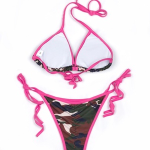 Trajes de Baño de Lujo con Estampado de Camuflaje, Bikini Colgante al Cuello, Tallas Grandes, Precio de Fábrica al por Mayor - Product Image 3
