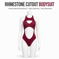 Tenue de danse exotique personnalisée haut de gamme luxueuse avec chaîne dorée et strass - Tenue de danse sexy de style exotique