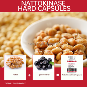 OEM Natto Extract Nattokinase Serrapeptase Lumbrokinase Capsules Bromelain Amla and Rutin Herbal <b>Supplement</b> 60 Capsules - Product Image 2