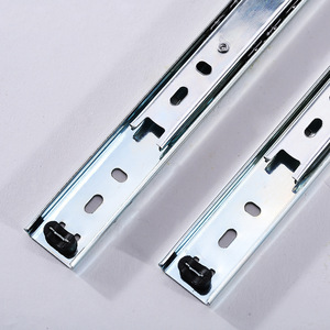 Correderas de cajón de dos secciones Leves, de acero laminado en frío y zincado, para cajones de muebles de escritorio. - Product Image 1