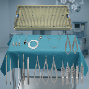 Juego de 21 Instrumentos Quirúrgicos Manuales de Acero Inoxidable para Cataratas, Herramientas de Microcirugía Oftálmica con Caja de Esterilización para Uso Hospitalario - Product Image 4