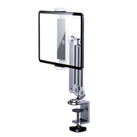 Support de bureau Boneruy H01P avec base rotative à 360 bras long support de moniteur portable magnétique support de tablette adapté aux onglets Ipad Iphone