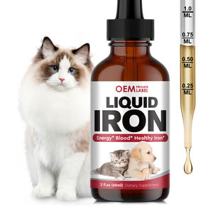Complément alimentaire liquide pour chiens et chats, soutien sanguin, fer, marque privée OEM, gouttes de fer liquide pour animaux de compagnie, complément vitaminique, favorise la santé sanguine - Product Image 1