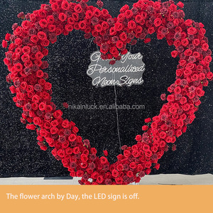 Arreglo Floral de Rosas en Forma de Corazón Rojo para Propuesta de <span class=keywords><strong>Matrimonio</strong></span>, Arco de Boda, Decoración para Pedida de Mano - Product Image 2