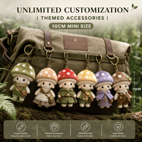 Jouet en peluche personnalisé 'Mystères de la Forêt Champignonnière', Animal en peluche 10CM, Breloque de sac, Boîte mystère, Vente en gros, OEM ODM, Approvisionnement direct usine