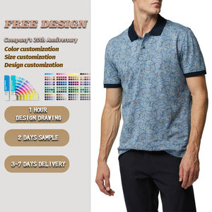 Secado rápido Slim Fit Impresión cómoda Diseño personalizado Impresión por sublimación Cuello abotonado Polo Camisa Ropa de golf - Product Image 3