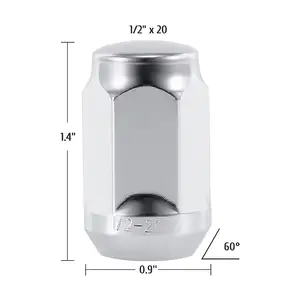 Écrou de <span class=keywords><strong>roue</strong></span> acorde, 10 pièces, Chrome argenté, pour <span class=keywords><strong>roue</strong></span> de voiture - Product Image 1