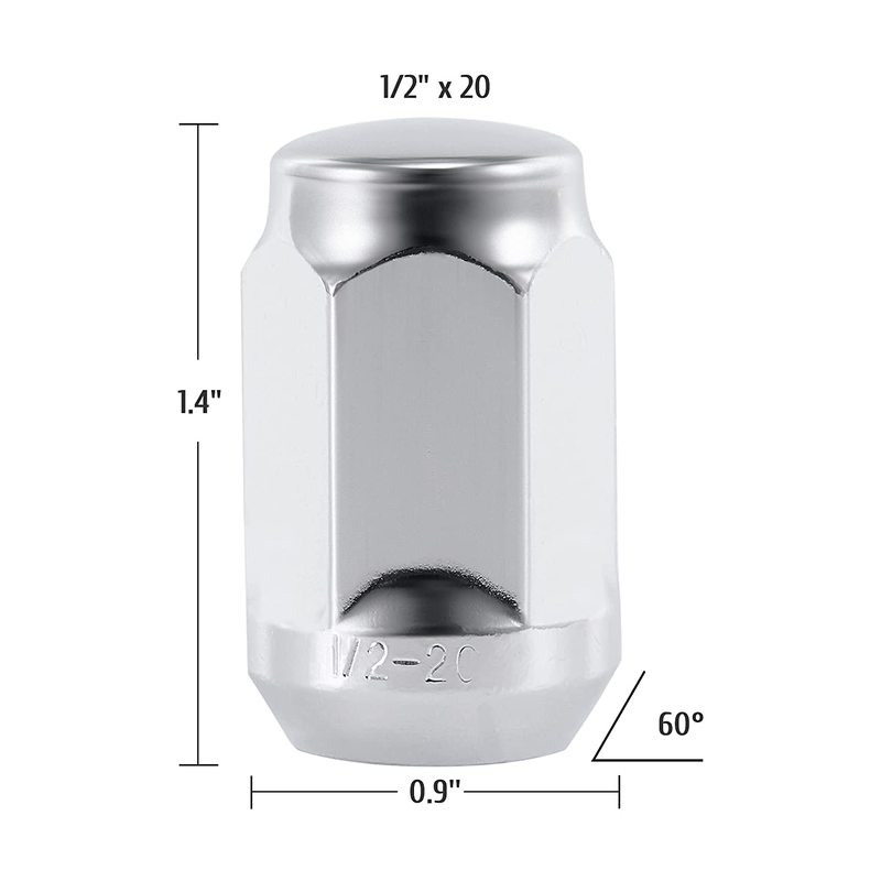 Chrome Bulge Acorn Wheel Nut for