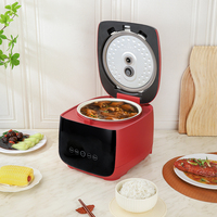 Nouvelle arrivée : Mini cuiseur à riz intelligent 3L 500W à faible teneur en sucre avec cuve antiadhésive et minuterie à écran tactile pour la maison, la cuisine et l'hôtellerie