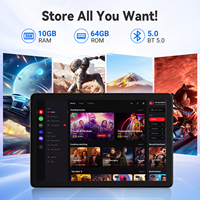 Nouvelle tablette mini S10 Wi-Fi 10,1 pouces HD Android 14 2025, appareil de divertissement en libre-service, 6 Go pour l'enregistrement à l'hôtel