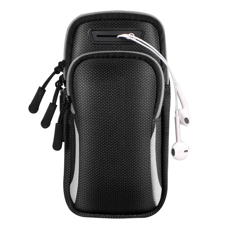 ZR321-Bolso de brazo para deportes al aire libre para hombre y mujer, bolsa para teléfono móvil, resistente al agua, para muñeca, para escuchar música