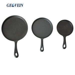 9 grilles plat en fonte antiadhésif noir, poêle à crêpe pour omelettes aux œufs - Product Image 2