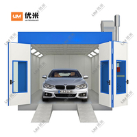 Système de filtration d'air à pression positive certifié CE, 3 filtres, séchage rapide, éclairage LED ignifuge, cabine de peinture automobile diesel