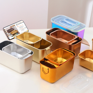 Mới đến 304 thép không gỉ thực phẩm lưu trữ container Set kim loại thực phẩm Snack hộp thép không gỉ bữa ăn chuẩn bị container Set - Product Image 1