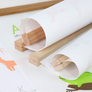 12x16 inch vải màu biểu ngữ bảng chữ cái Áp phích đóng khung với gỗ móc áo ABC 1 đến 100 số tường trang trí cho vườn ươm phòng ngủ - Product Image 4