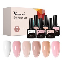 VENALISA-Vernis à Ongles en Gel UV, 6 Pièces, Kit de Démarrage pour Manucure, Couleur Naturelle, Vernis à Ongles en Gel, Émail, Cadeau