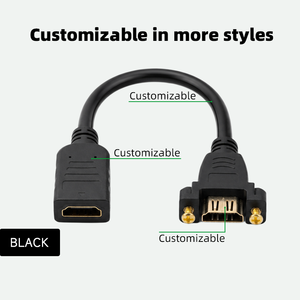 Câble d'extension <span class=keywords><strong>HDMI</strong></span> avec trous de fixation ; Câble <span class=keywords><strong>HDMI</strong></span> haute définition mâle-femelle <span class=keywords><strong>pour</strong></span> fixation sur panneau de châssis - Product Image 2