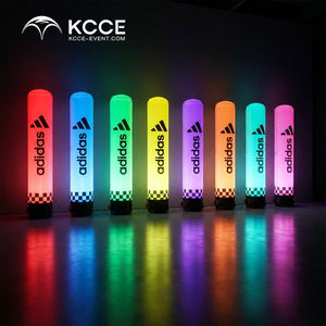 Kcce Custom Printing Opblaasbare Kolom Outdoor Promotie Evenementen Decoratie Opblaasbare Pijler Led Verlichting Buizen Voor Reclame - Product Image 1