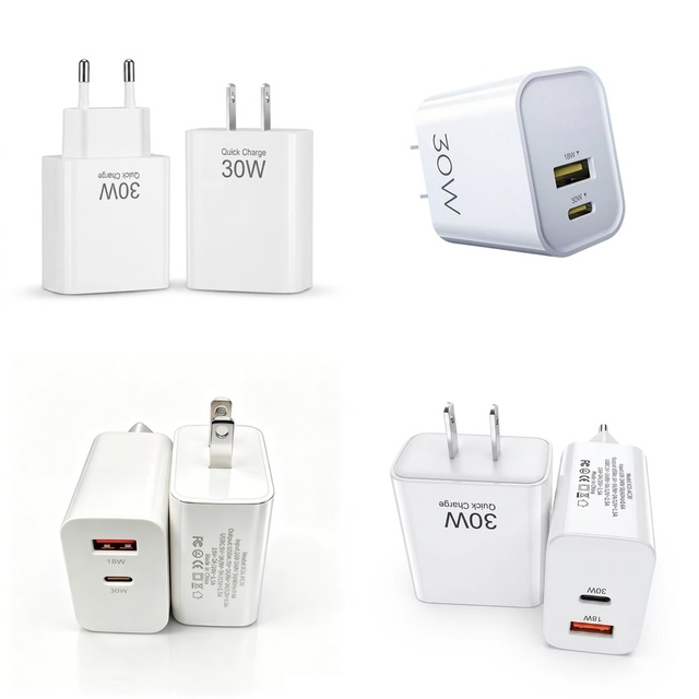 Wholesale 30W USB C Power Adapter US EU Plug Dual Port Safe Charging for iPhone 17 16 15 Pro Max Samsung Galaxy S26 S25 Ultra
