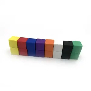 Mehrfarbiger waschbarer leistungsstarker N45 N52 runder Kunststoffmagnet Neodymium-Kunststoffabdeckmagnete Gummibeschichteter Magnet