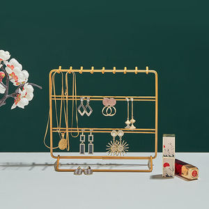 Présentoir à bijoux, adapté pour accrocher des colliers, des boucles d'oreilles et autres ornements ; conception de rangement et anti-emmêlement. - Product Image 4