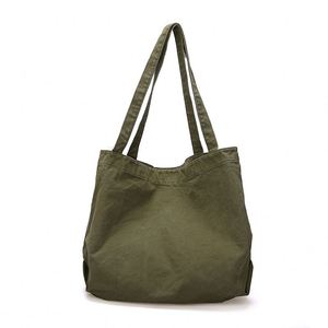 <b>Large</b> Capacity <b>Canvas</b> Shoulder <b>Bag</b> Multi-Color <b>Tote</b> with Flat Straps for Travel Shopping Daily Use - Product Image 4