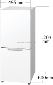 150L White Refrigerator Japanese Style Same Model Top Refrigerator Bottom <b>Freezer</b> Design for Home Use Top - Product Image 2