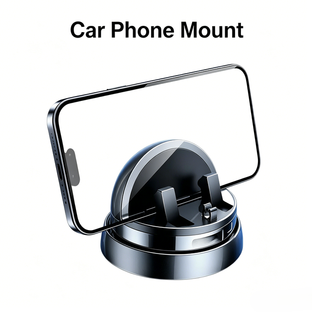 Anti-slip Car Phone Holder, Stable Sticky Dashboard Mount One-hand Operation Bracket for Navigation
