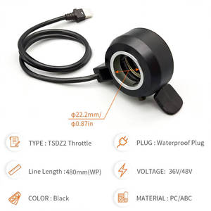 Accélérateur d'accélérateur de pouce TongSheng Ebike pour affichage VLCD5 36V/<span class=keywords><strong>48V</strong></span> <span class=keywords><strong>Tsdz2</strong></span> Kit de Conversion de moteur d'entraînement moyen Ebike - Product Image 2