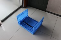 NEXARA Caisse à mailles ventilées en plastique robuste Caisse pliable de distribution logistique durable Fruits Légumes Emboîtable Empilable