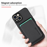 Téléphone sans fil magnétique carte de charge portefeuille couverture en cuir PU étui de téléphone pour iPhone 17 16 15 14 13 12 11
