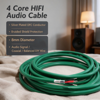Câble audio HIFI YIVO XSSH 4 cœurs en cuivre plaqué argent, câble de signal audio HIFI, câble équilibré, câble en vrac pour DIY, vente en gros OEM