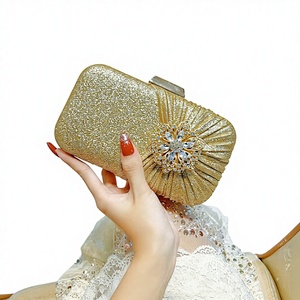 New Cross-border Flash Rhinestone Clutch Bag Handbag <b>Party</b> <b>Box</b> Dinner Bag PVC Closure Daily Use Tanjing - Product Image 1
