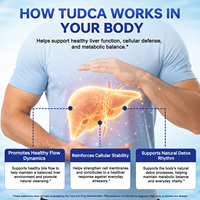 Capsules végétaliennes TUDCA 1000mg et NAC 200mg en gros sous marque privée pour la santé hépatique, la métabolisme, l'énergie et la concentration