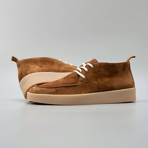 Botas Chukka de Ante Marrón con Cordones, a Media Pantorrilla, Punta Redonda, Suela de Goma, Entresuela de EVA Acolchada, Versátiles para Invierno y Verano, Calzado Casual - Product Image 4