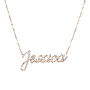 Collier de nom personnalisé de luxe avec diamants complets pendentif lettre personnalisée élégante niche femmes bijoux cadeau - Product Image 2