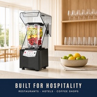 Mixeur Commercial Robuste Entièrement Automatique à Vitesse Variable, Machine à Smoothies et Broyeur à Glace 2L, Hachoir à Six Lames Sans BPA