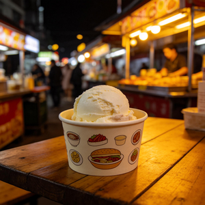 Emballage de gobelets à glace personnalisés, écologiques et de haute qualité pour les glaciers, les cafés et les restaurants - Product Image 1