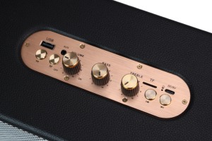 MK-324 Wireless Desktop <strong>Speaker</strong> Classic Retro Mini Leather Wood <strong>Speakers</strong> Portable Active Stereo Wireless Music Player. - Product Image 6