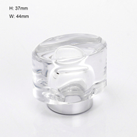 Capuchon de parfum en verre haute transparence FEA 15 mm, couvercle de parfum en verre transparent de luxe 17,2 mm, capuchon pulvérisateur de parfum en verre